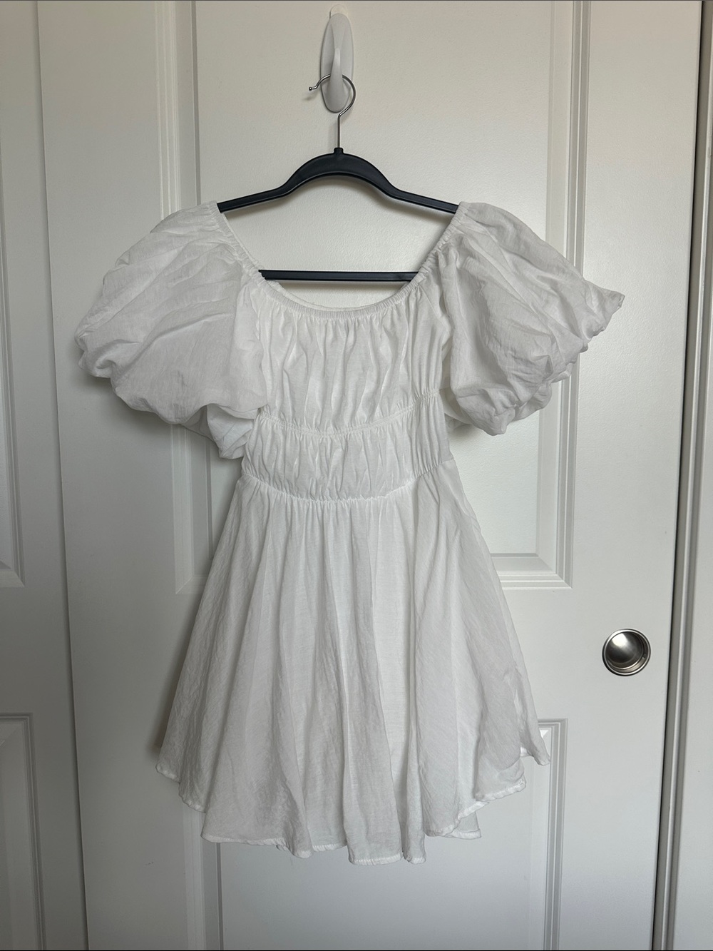 Princess Polly White Puff Sleeve Mini Dress